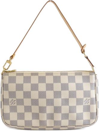 Louis Vuitton Azur Coated Canvas Pochette Pouch (Pre-Owned)