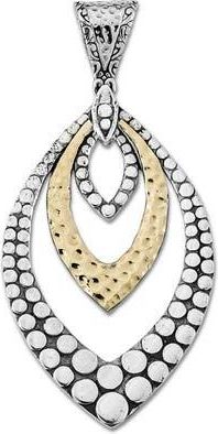 Samuel B. Beaded Marquise Pendant in Silver And Gold at Nordstrom Rack