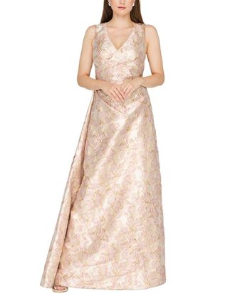 JS Collections Deborah Faux Wrap Gown