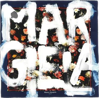 Maison Margiela Multicolor Brushstroke Accents Silk Scarf