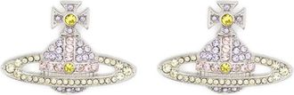 Vivienne Westwood Orecchini Orb con cristalli - Argento
