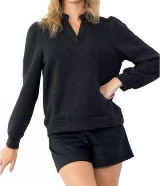 THML Clothing Long Sleeve Textured Sweater In Black