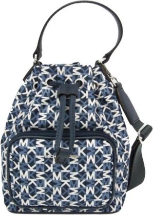 Michael Kors Pre-owned Khai Bucket Bag - Dames - Vintage Tas - Blauw - ONE Size - Polyester - Vintage
