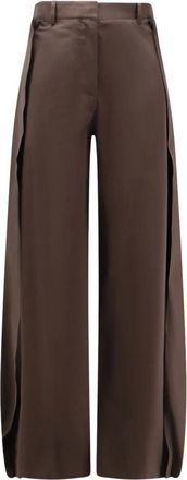 Loewe Broeken, Dames, Bruin, XS, Katoen, Wijde broek