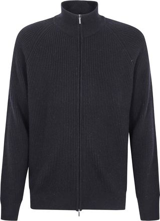Barba Full Zip Jacket - Heren - Vesten - Zwart - XL - Wol - Truien & Vesten
