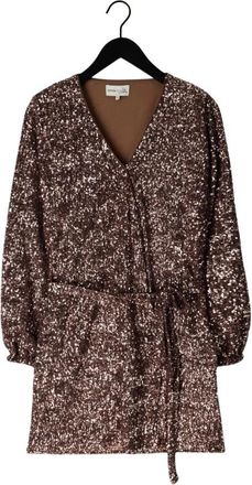Omoda X Iris - Ilse Dress - Dames - Feestkleedjes - Bruin - XL - Leer - Kleedjes