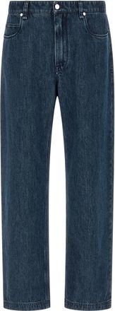 Fendi Straight Jeans, male, Blue, Size: W32 Long Jeans