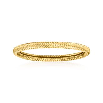 RS Pure by Ross-Simons 14kt Yellow Gold Roped Ring