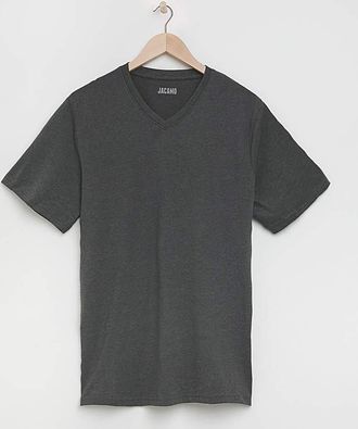 Jacamo Pure Cotton V-Neck T-Shirt Long