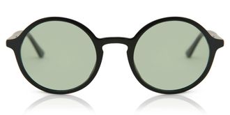 Arise Collective Oval Full Rim Plastic Womens Prescription Sunglasses Black Size 49 - Arise Collective