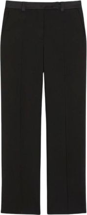 Max Mara Broeken, Dames, Zwart, M, Wol, Smoking Straight Broeken