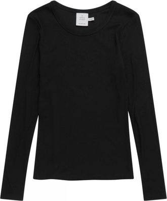 Munthe Eenvoudig Zwart Cutest T-shirt - Dames - Longsleeves - Zwart - 2XS - Tops