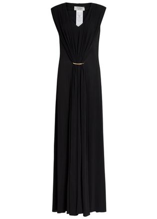 Sportmax Gathered Stretch-jersey Maxi Dress - Black - 10 (UK10 / S)