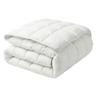 Beliani Edred&oacute;n Blanco Mezcla De Poli&eacute;ster Tama&ntilde;o Individual 135 X 200 Cm Ropa De Cama Acolchado Dormitorio Annapurna
