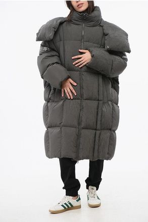 Maison Margiela MM6 Quilted Maxi Down Jacket with Removable Hood size Xs