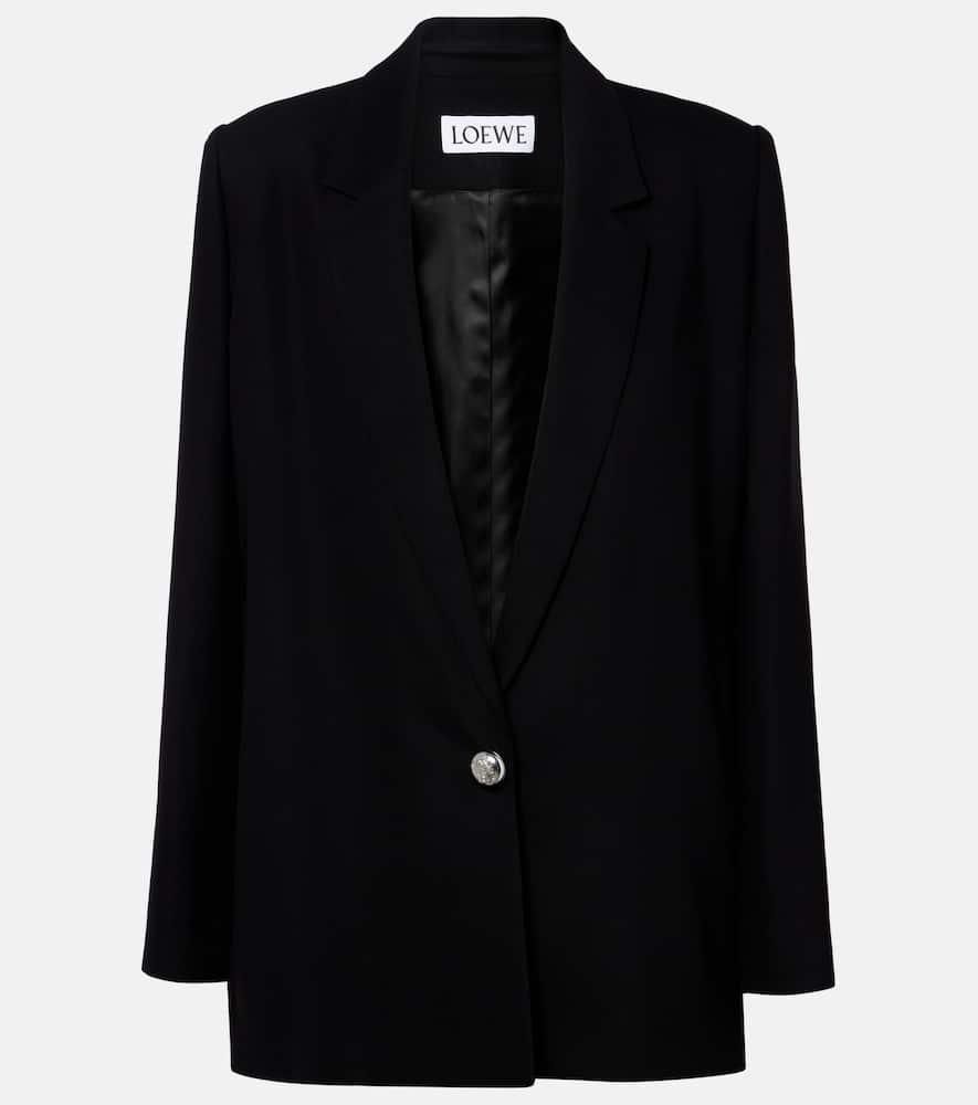 ジャケット LOEWE SINGLE-BREASTED JACKET IN WOOL Loewe Single-Breasted Wool Jacket in Gray | Lyst