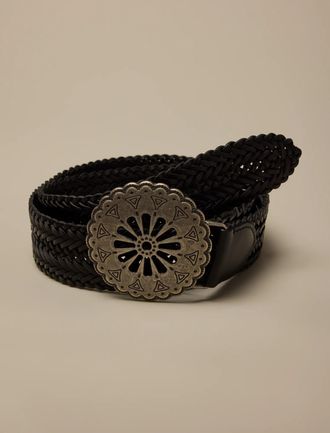 Lucky Brand Woven Concho Belt