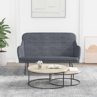 vidaXL Banco De Terciopelo Gris Oscuro 110x76x80 Cm Vidaxl