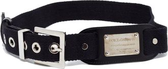 Dolce & Gabbana Canvas riem met ringlets - Zwart