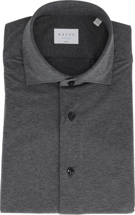 Xacus Dark Grey Tailored Button-Up Shirt