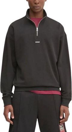 HUGO BOSS Durty 244 Sweatshirt met rits - Heren - Vesten met rits - Zwart - L - Katoen - Hoodies & sweatvesten