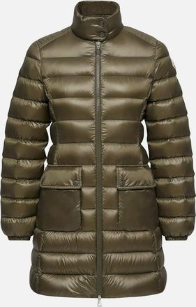 Moncler Womens Womens Genet Long Coat Green - Size: 10