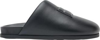 Givenchy Label Flat Mules - Dames - Slip ons - Zwart - 38 EU - Leer - Schoenen