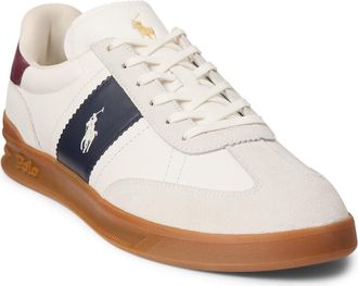 Polo Ralph Lauren Heritage Aera Sneaker in Bianco/Navy/Wine at Nordstrom, Size 10.5