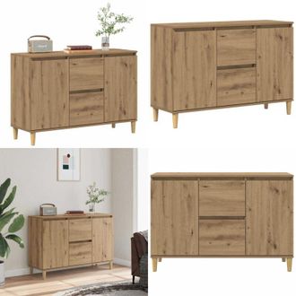 vidaXL Credenza Rovere Artigianale 102x35x70 cm in Legno Multistrato - Credenza in legno multistrato - Credenza in eucalipto