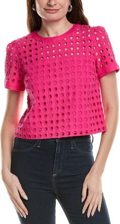 CeCe by Cynthia Steffe Cece Circle Eyelet Top