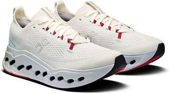 On Womens Cloudsurfer Max Running Shoes In Ivory/artic