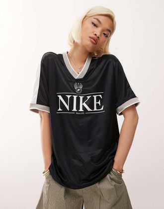 Nike Retro Football - Maglia nera e bianca-Nero