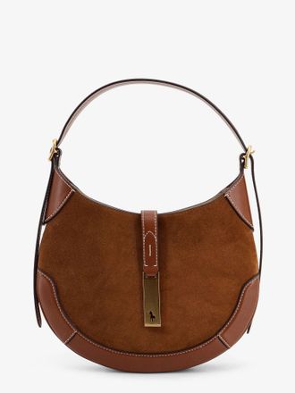Ralph Lauren Borsa a spalla in suede e pelle - POLO RALPH LAUREN - gender_Woman