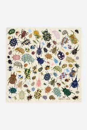 Bimba & Lola Beetles Patchwork scarf in Off White at Nordstrom