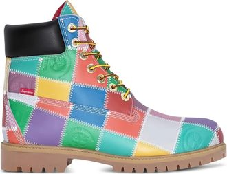 Timberland Stivali con design patchwork - Blu