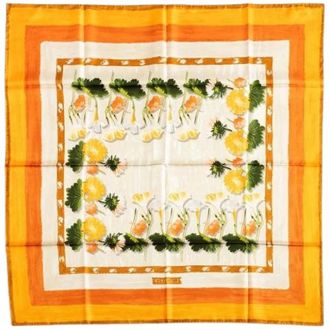 Gucci Pre-owned Scarves, female, Multicolor, Size: ONE SIZE Pre-owned Vintage Silk Scarf