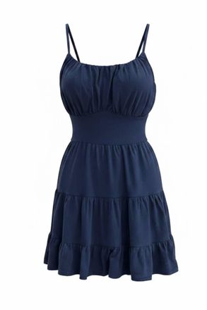 Ocean Drive Clothing Womens Nautical Linen Mini Dress In Navy