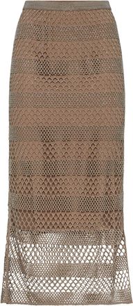 Brunello Cucinelli high-waist silk skirt - women - Silk Crepe - S - Neutrals