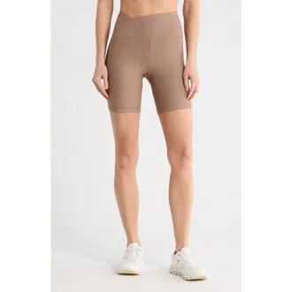 Yogalicious WonderLink Nola Rib Bike Shorts in Tiramisu at Nordstrom Rack, Size X-Large