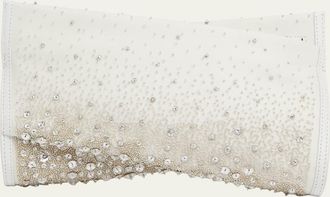 Christian Louboutin Loubitwist Small Beaded Satin Clutch Bag