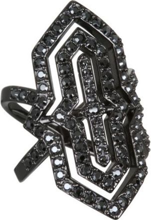 Karl Lagerfeld Womens 5448405 Ladies Ring - Black Stainless Steel - Size O