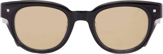 Valentino ESSENTIAL V Amber Oval Unisex Sunglasses VLS-163 A 48