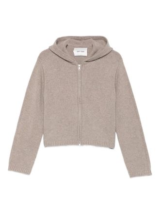 Soft Goat chunky zip cardigan - Grigio
