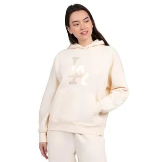 Starter Womens Starter Cream Los Angeles Dodgers Pastel Relaxed Hoodie at Nordstrom, Size Xx-Large