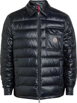 Moncler Mourillion Logo Shell Jacket - Navy - 6 (UK46 / Xxxl)