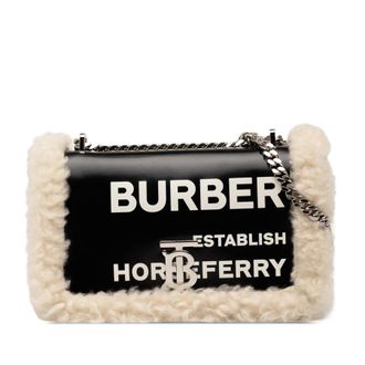 Burberry Pre-owned Burberry Small Shearling Trimmed Coated Canvas Lola Crossbody ITPELMAG8526PRA