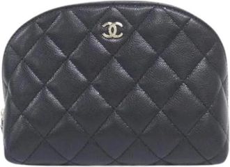 Chanel Pre-owned Clutches, female, Black, Size: ONE SIZE Pre-owned Pouch