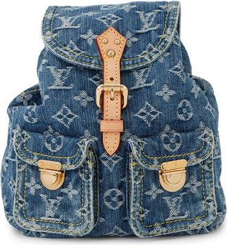Louis Vuitton Blue Monogram Yellow Monogram Denim Backpack (Pre-Owned)