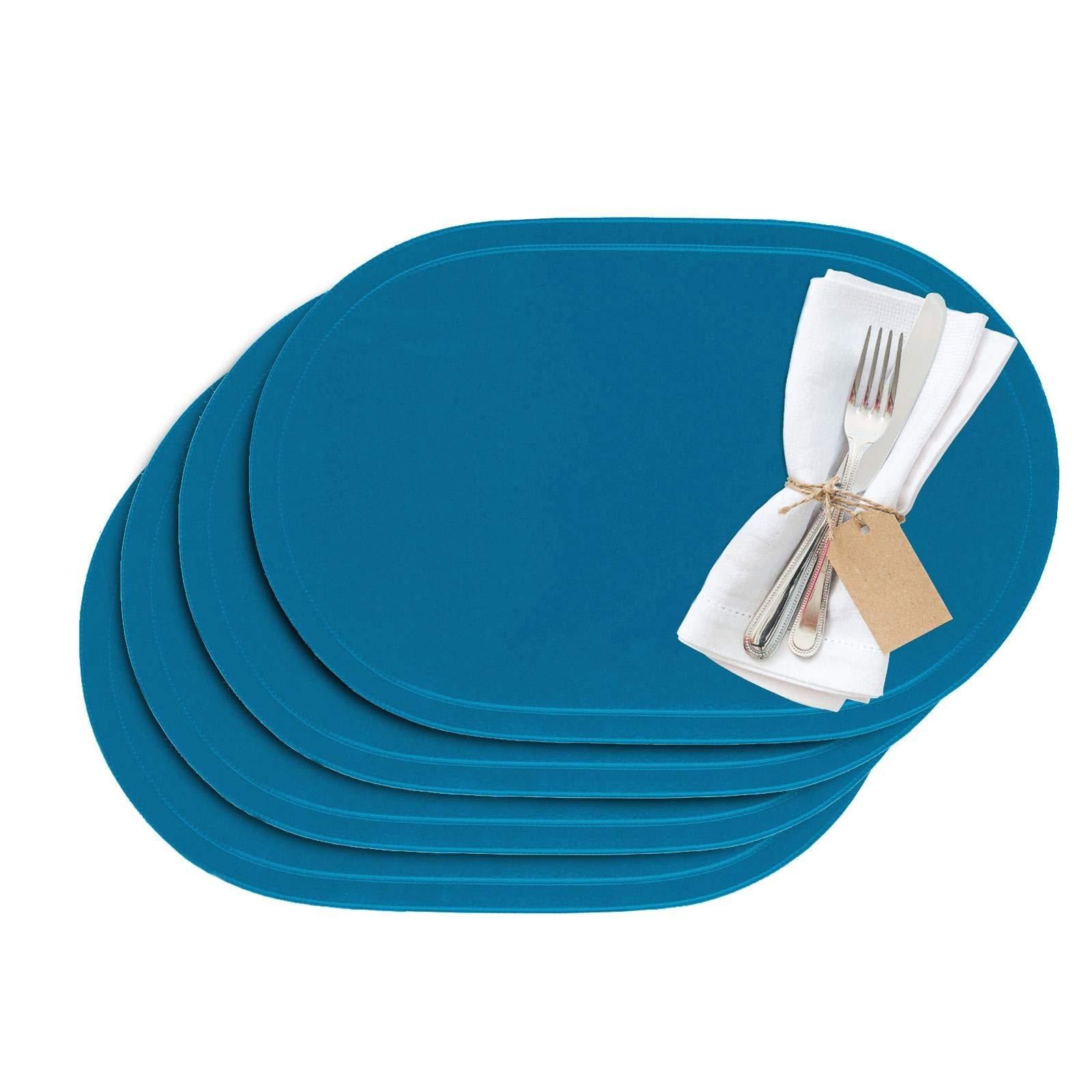 Tischsets Aus Gewebtem Vinyl – 4er Set, 45x30 Cm, Beige – Hitzebeständig Bis 100°C, Rutschfest & Waschbar