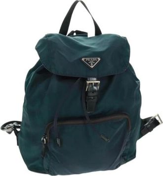 Prada Pre-owned Backpacks, female, Green, Size: ONE SIZE Pre-owned Vintage Backpack